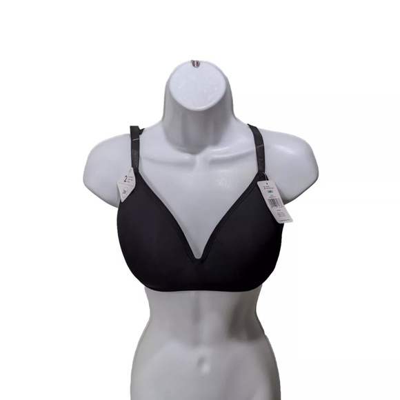 NWT Rene Rofe Comfort Wire Free Bra 38C Black - Picture 1 of 6